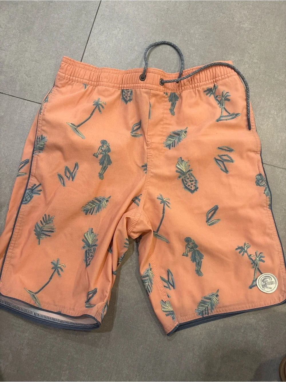 O'Neill Peach Tropical Print Swim Shorts